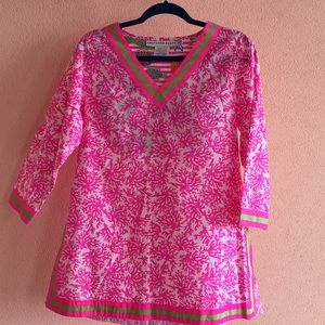 Gretchen Scott Coral Pink Top